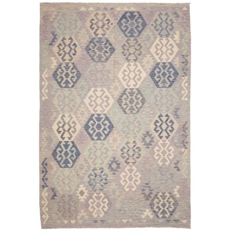 Tappeto Kilim Afghanistan azzurro 198x298