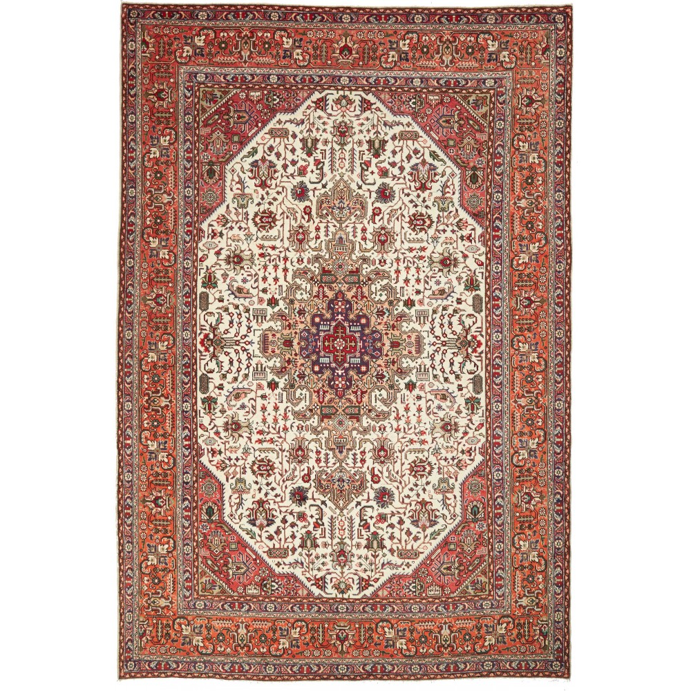 Tappeto Tabriz Persia marrone 203x302 Tappeto Tabriz Persia marrone 203x302
