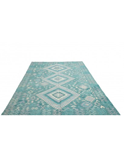 Tappeto Kilim Afghanistan azzurro beige 203x290