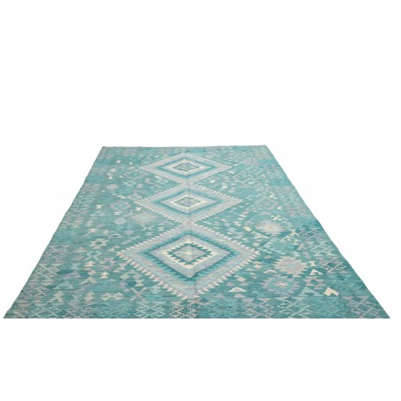 Tappeto Kilim Afghanistan azzurro beige 203x290