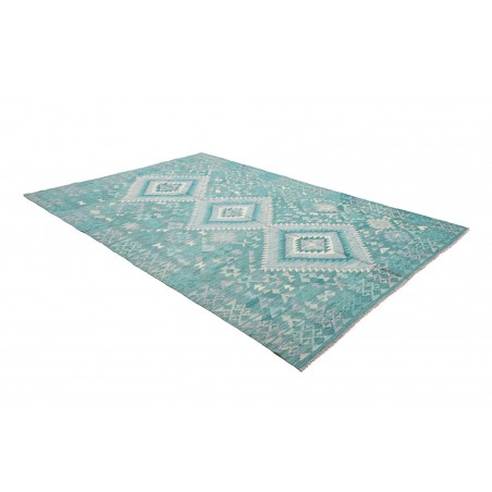 Tappeto Kilim Afghanistan azzurro beige 203x290