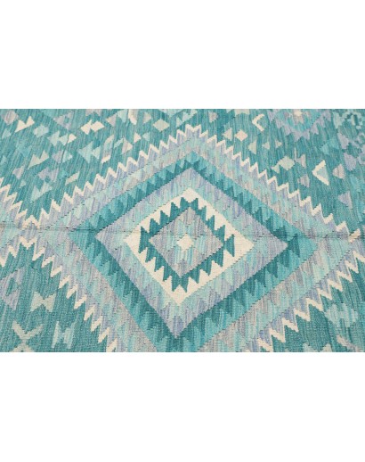 Tappeto Kilim Afghanistan azzurro beige 203x290
