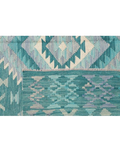 Tappeto Kilim Afghanistan azzurro beige 203x290