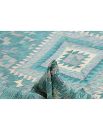 Tappeto Kilim Afghanistan azzurro beige 203x290