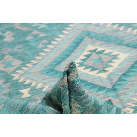 Tappeto Kilim Afghanistan azzurro beige 203x290
