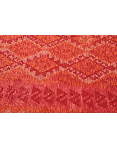 Tappeto Kilim Afghanistan rosso bianco 206x294