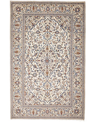 Tappeto Kashan Persia bianco marrone 196x310