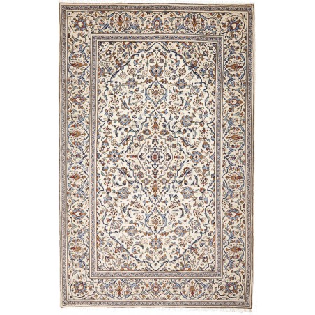 Tappeto Kashan Persia bianco marrone 196x310