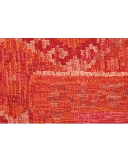 Tappeto Kilim Afghanistan rosso bianco 206x294