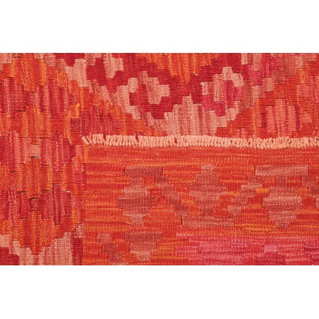 Tappeto Kilim Afghanistan rosso bianco 206x294