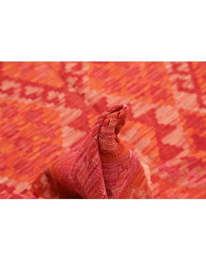 Tappeto Kilim Afghanistan rosso bianco 206x294