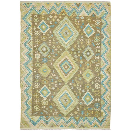 Tappeto Kilim Afghanistan marrone grigio 207x291