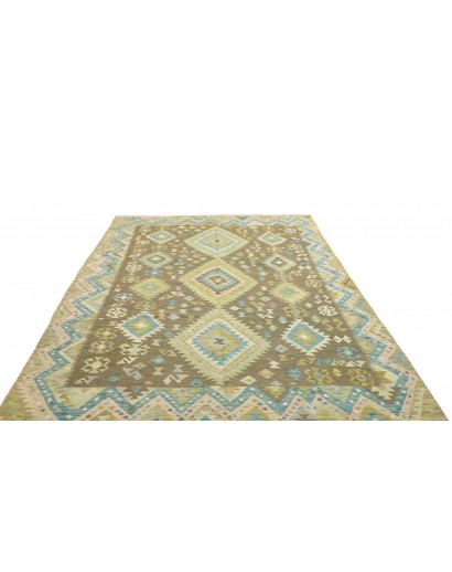 Tappeto Kilim Afghanistan marrone grigio 207x291