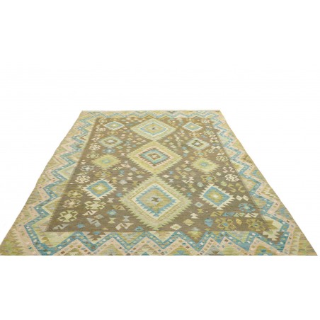 Tappeto Kilim Afghanistan marrone grigio 207x291