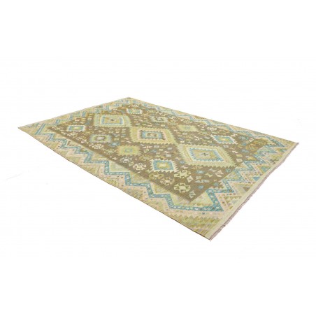 Tappeto Kilim Afghanistan marrone grigio 207x291