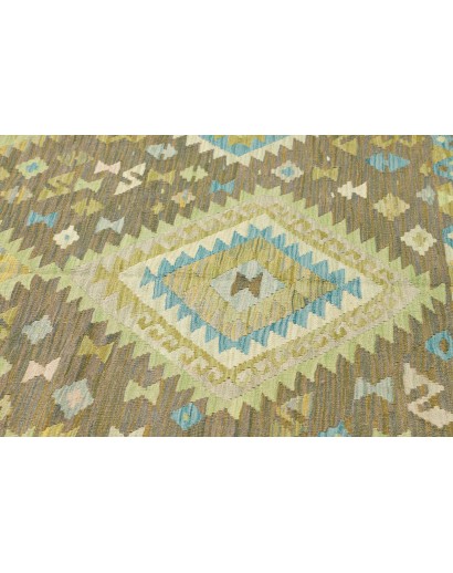 Tappeto Kilim Afghanistan marrone grigio 207x291
