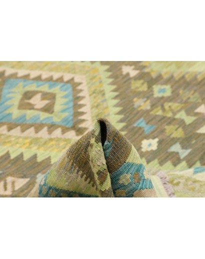 Tappeto Kilim Afghanistan marrone grigio 207x291