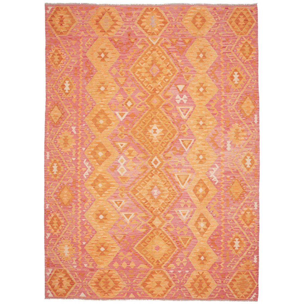 Tappeto Kilim Afghanistan arancione marrone 208x292