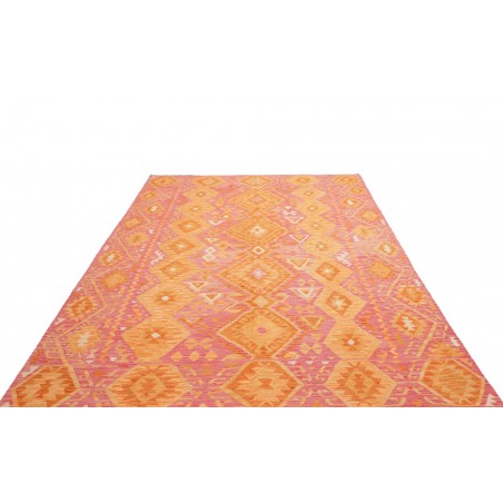 Tappeto Kilim Afghanistan arancione marrone 208x292
