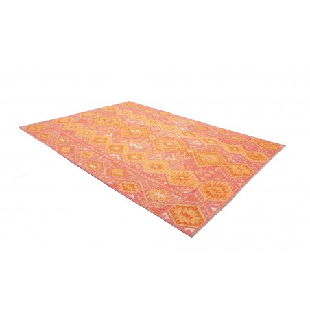 Tappeto Kilim Afghanistan arancione marrone 208x292