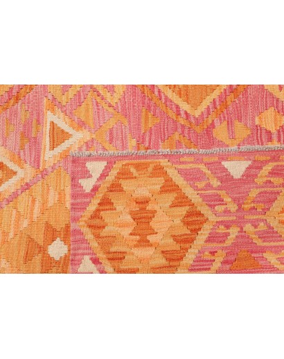 Tappeto Kilim Afghanistan arancione marrone 208x292