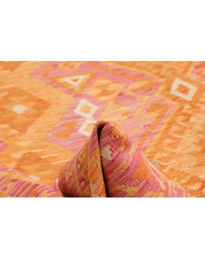 Tappeto Kilim Afghanistan arancione marrone 208x292