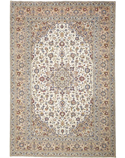 Tappeto Kashan Persia bianco grigio 202x322