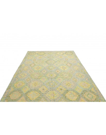 Tappeto Kilim Afghanistan marrone verde 203x298
