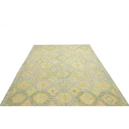 Tappeto Kilim Afghanistan marrone verde 203x298