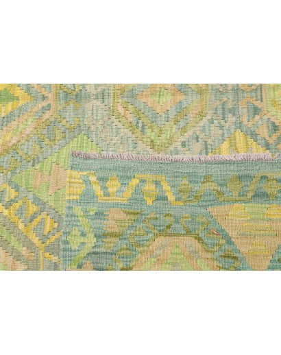 Tappeto Kilim Afghanistan marrone verde 203x298