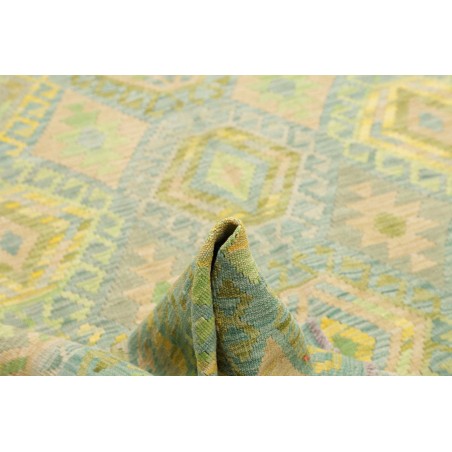Tappeto Kilim Afghanistan marrone verde 203x298