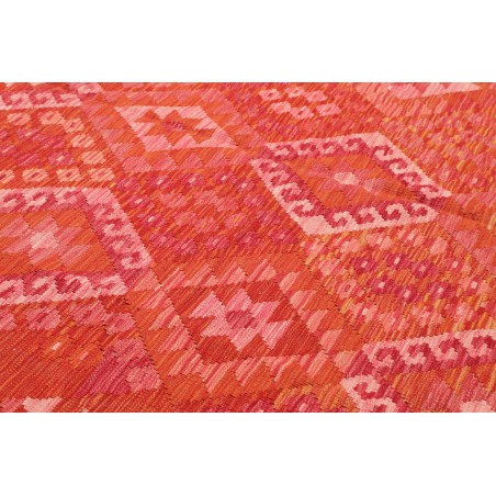 Tappeto Kilim Afghanistan rosso arancione 203x306
