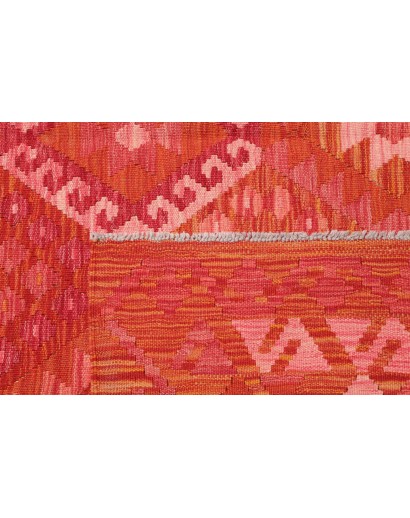 Tappeto Kilim Afghanistan rosso arancione 203x306