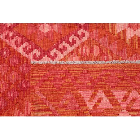 Tappeto Kilim Afghanistan rosso arancione 203x306