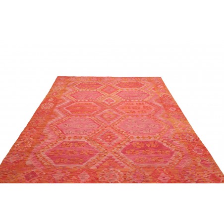 Tappeto Kilim Afghanistan rosso arancione 208x307
