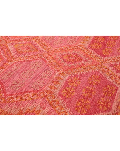 Tappeto Kilim Afghanistan rosso arancione 208x307