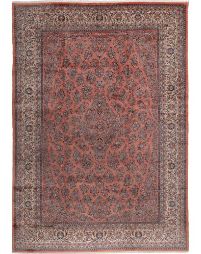 Tappeto Sarough Persia azzurro bianco 338x486