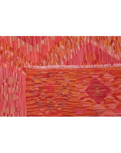 Tappeto Kilim Afghanistan rosso arancione 208x307