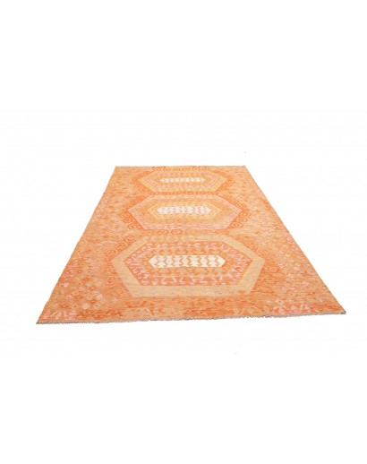 Tappeto Kilim Afghanistan arancione beige 206x299