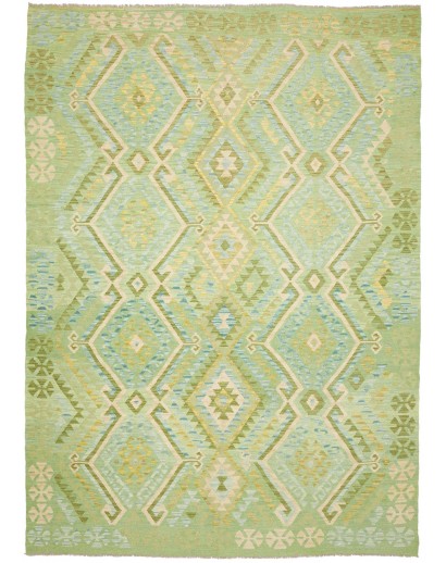 Tappeto Kilim Afghanistan marrone verde 212x295