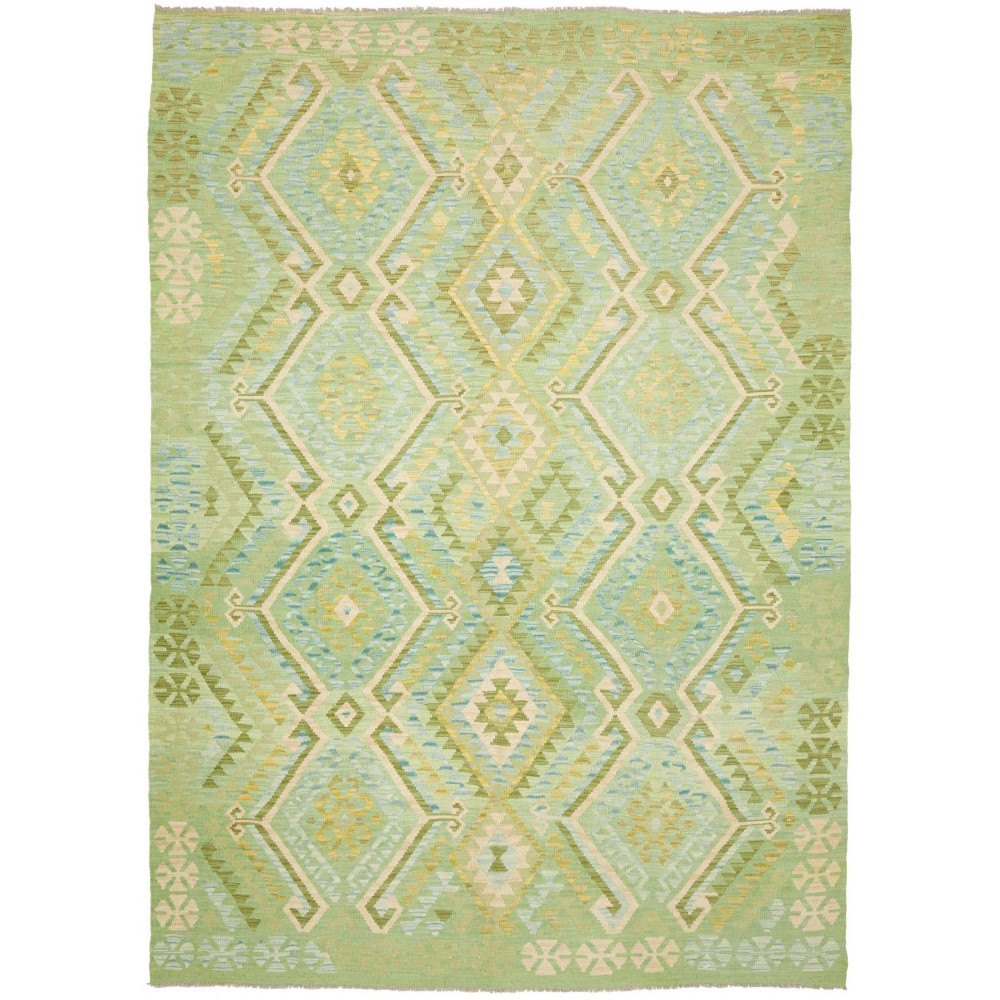 Tappeto Kilim Afghanistan marrone verde 212x295