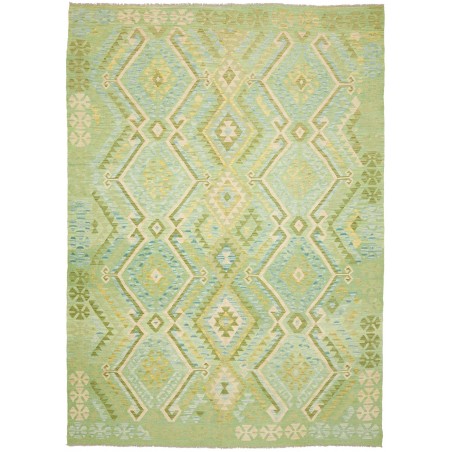 Tappeto Kilim Afghanistan marrone verde 212x295