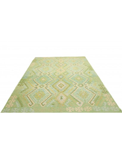 Tappeto Kilim Afghanistan marrone verde 212x295