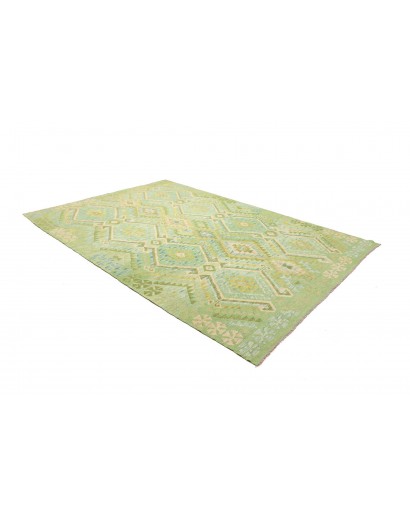 Tappeto Kilim Afghanistan marrone verde 212x295