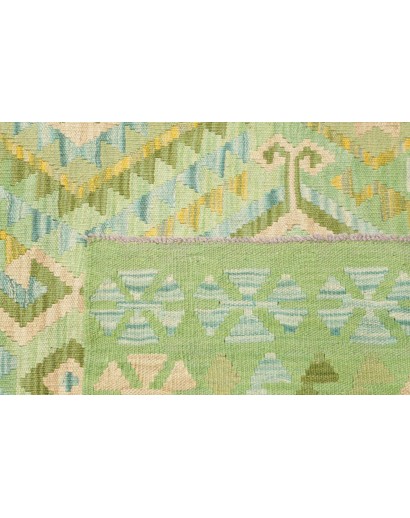 Tappeto Kilim Afghanistan marrone verde 212x295