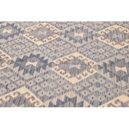 Tappeto Kilim Afghanistan azzurro bianco 204x291