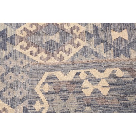 Tappeto Kilim Afghanistan azzurro bianco 204x291