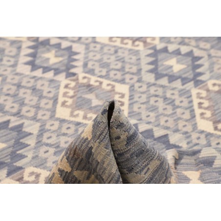 Tappeto Kilim Afghanistan azzurro bianco 204x291