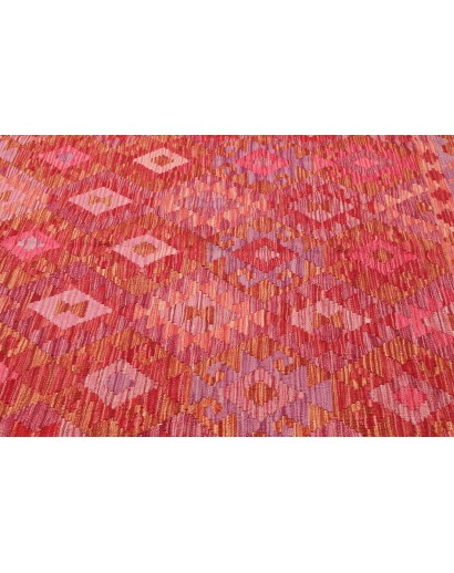 Tappeto Kilim Afghanistan rosso marrone 206x299