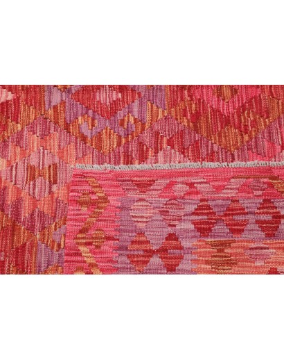 Tappeto Kilim Afghanistan rosso marrone 206x299